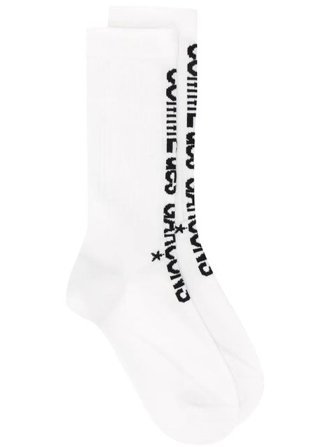 Comme Des Garçons logo print socks - White - zdjęcie produktu nr 1