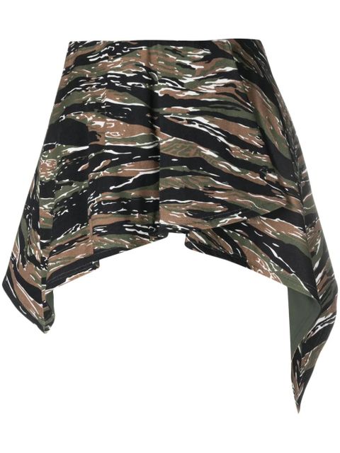 The Attico camouflage-print mini skirt - Green - zdjęcie produktu nr 1