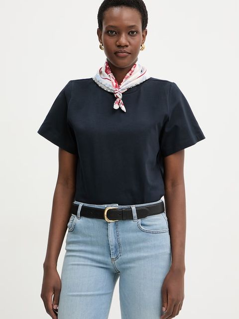 Marella t-shirt damski bawełniany z elastanem Emme by Marella - zdjęcie produktu nr 2