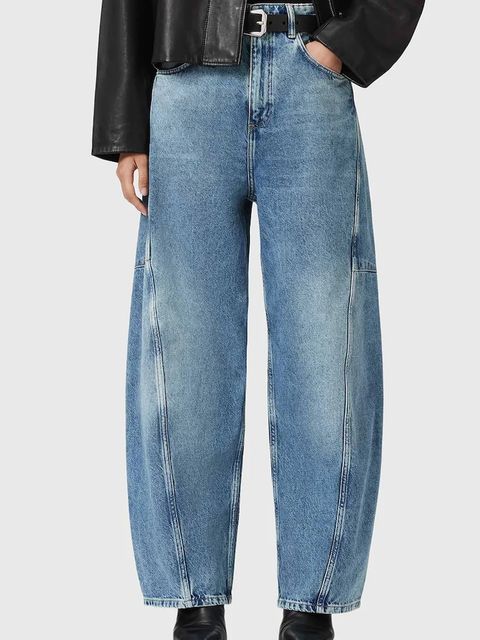 AllSaints jeansy CARTER damskie medium waist W006ED
