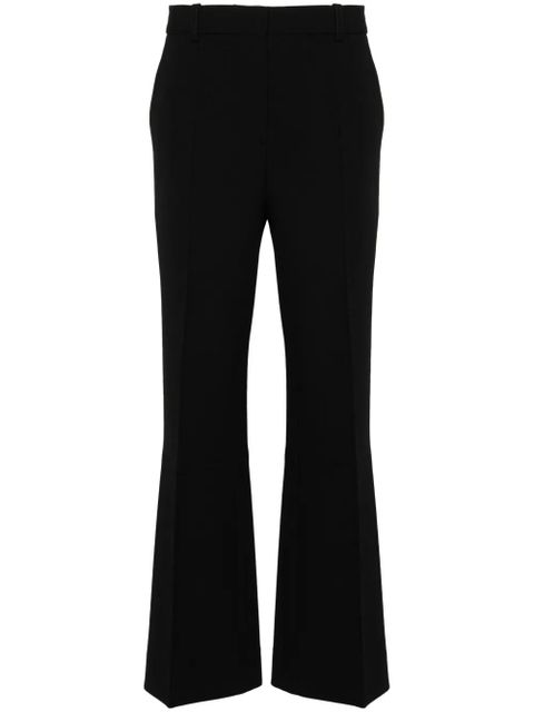 Victoria Beckham tailored cotton-blend flared trousers - Black - zdjęcie produktu nr 1