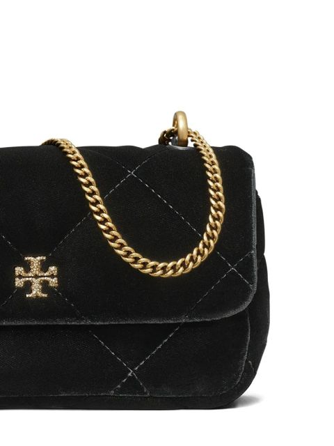 Tory Burch mini Kira velvet cross body bag - Black