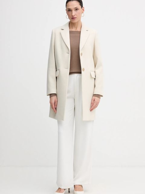 Sisley sweter wełniany damski kolor brązowy lekki 11BAM1A48 - zdjęcie produktu nr 2