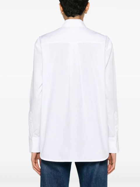 Victoria Beckham logo-embroidered organic cotton shirt - White - zdjęcie produktu nr 2