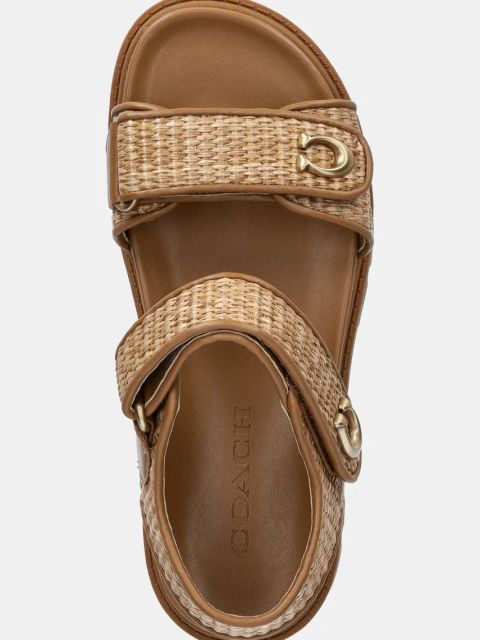 Coach sandały Brynn damskie kolor brązowy CAR55