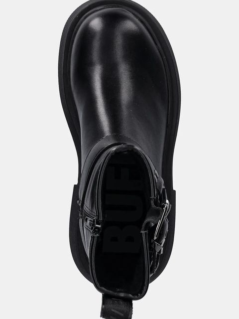 Buffalo botki Vicious Biker Short damskie kolor czarny na platformie 1270157-BLK