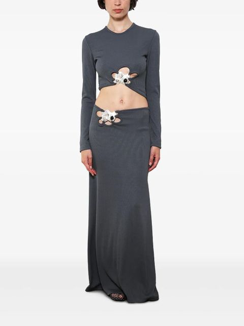 Christopher Esber Trio Stone cropped top - Grey - zdjęcie produktu nr 2