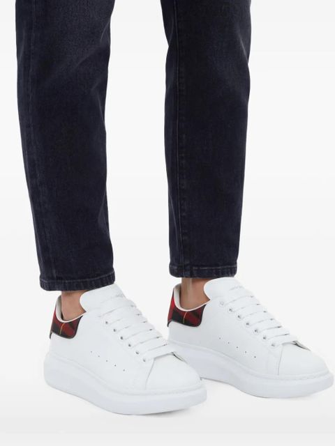 Alexander McQueen Oversized tartan-detail lace-up sneakers - White