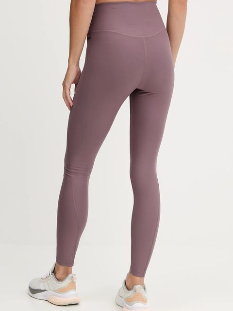 Puma legginsy treningowe kolor fioletowy gładkie 527452