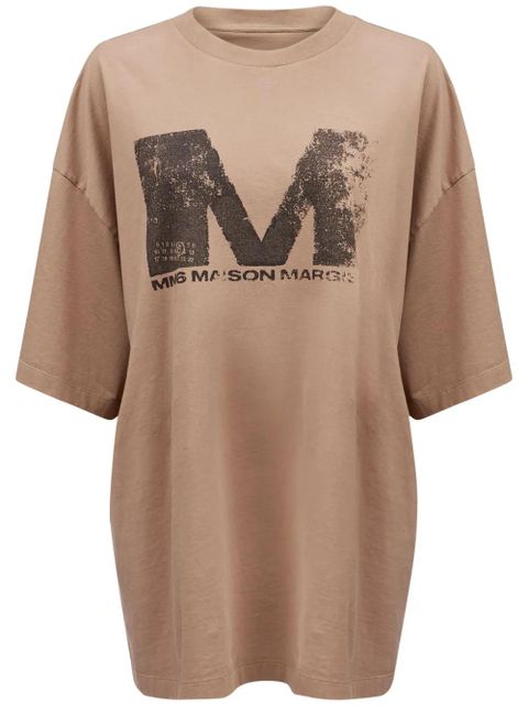 MM6 Maison Margiela round neck T-shirt - Brown - zdjęcie produktu nr 1