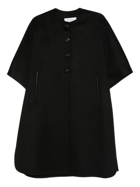 Max Mara button-fastening short-sleeved cape - Black - zdjęcie produktu nr 1