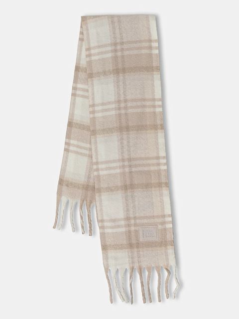 Napapijri szalik z dodatkiem wełny F-Penia damski kolor beżowy wzorzysty NP0A88WVN1J1 - zdjęcie produktu nr 1