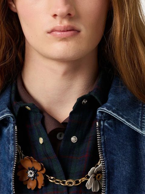 Miu Miu plaid-print snap-fastening shirt - Blue