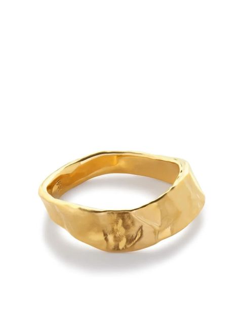 Monica Vinader Capri stacking hammered ring - Gold - zdjęcie produktu nr 1