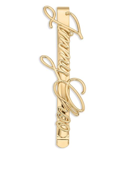 Jimmy Choo Logo Script hair clip - Gold - zdjęcie produktu nr 2