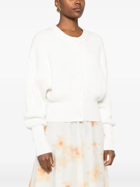 Altuzarra ribbed button cardigan - White - zdjęcie produktu nr 2