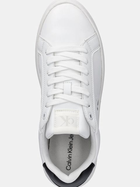 Calvin Klein Jeans sneakersy BOLD FLATF LOW LACE LTH damskie kolor biały YW0YW01878