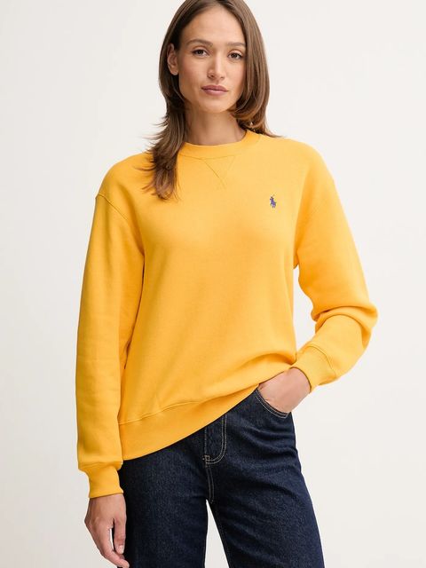 Polo Ralph Lauren bluza damska kolor żółty gładka 211971697