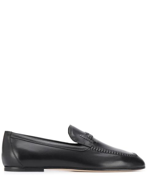 Tod's whipstitch logo loafers - Black - zdjęcie produktu nr 1