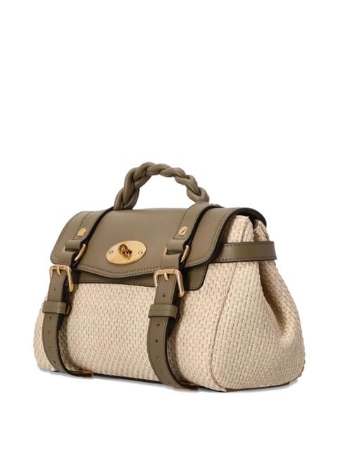 Mulberry mini Alexa woven texture top-handle bag - Neutrals