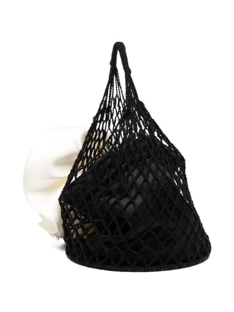 Magda Butrym ruffled woven tote bag - Black