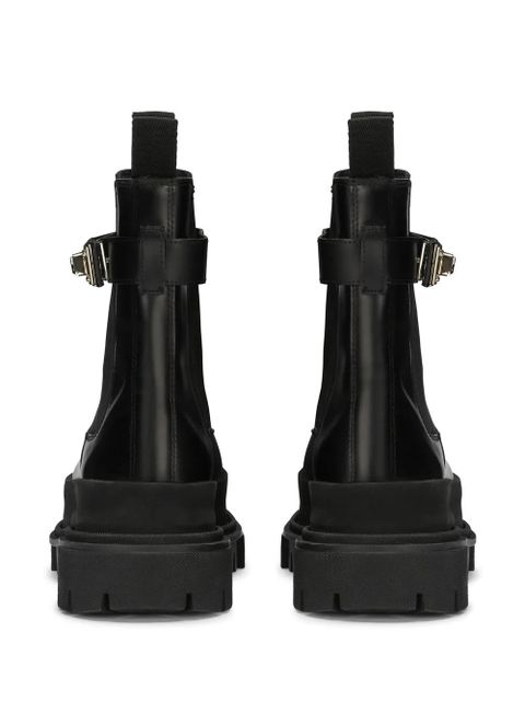 Dolce & Gabbana logo-strap Chelsea boots - Black - zdjęcie produktu nr 2