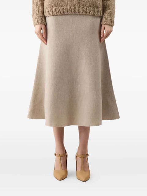 Gabriela Hearst Freddie midi skirt - Neutrals