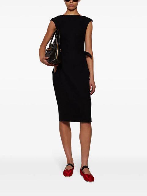 Miu Miu logo-appliqué ballerina shoes - Red