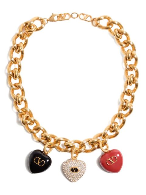 Valentino Garavani heart charm gold-tone necklace