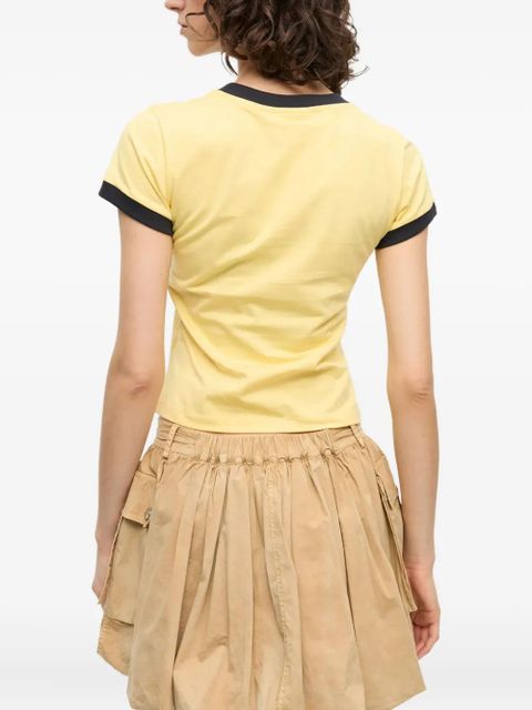 GANNI Leopard T-shirt - Yellow