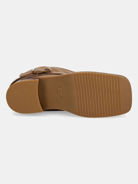 MICHAEL Michael Kors botki zamszowe Colby damskie kolor beżowy na słupku 40F5COFE5S.297