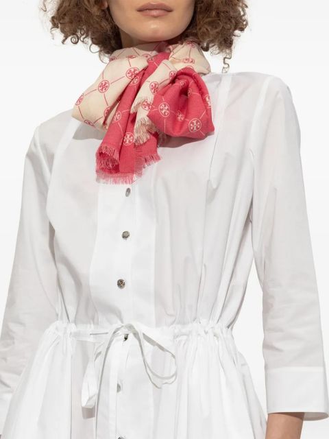Tory Burch T Monogram scarf - Pink - zdjęcie produktu nr 2