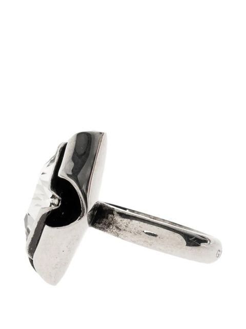 Givenchy crystal-embellished geometric ring - Silver