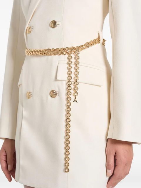 Manière De Voir Zara double-breasted chain blazer dress - Neutrals