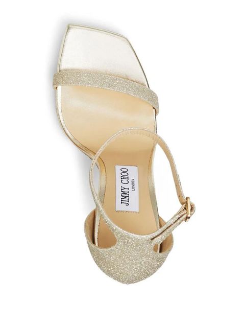 Jimmy Choo 120mm Alva glitter sandals - Gold - zdjęcie produktu nr 2