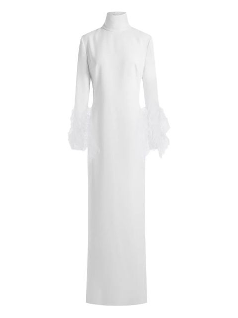 16Arlington Arios feather-trim gown - White - zdjęcie produktu nr 1