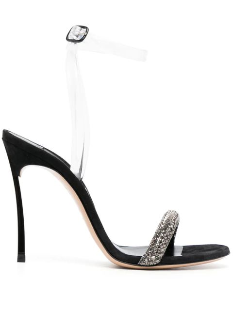 Casadei Stratosphere 110mm crystal-embellished sandals - Black - zdjęcie produktu nr 1