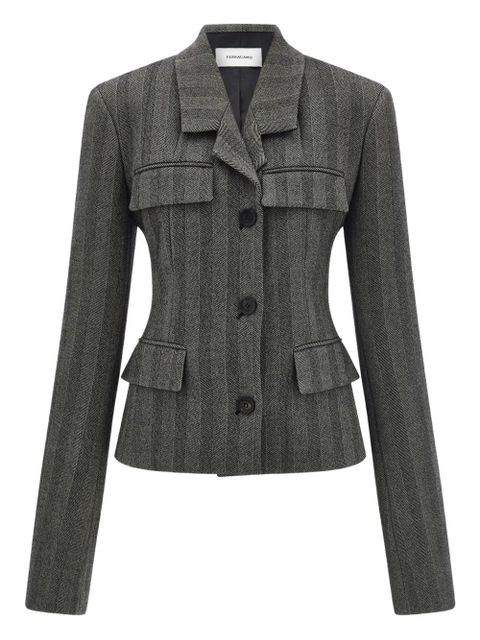 Ferragamo flap-pockets blazer - Black - zdjęcie produktu nr 1