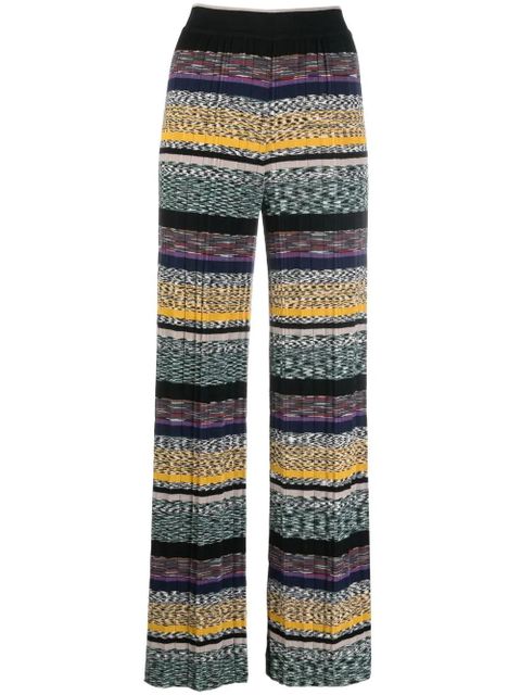 Missoni striped knitted trousers - Black - zdjęcie produktu nr 1
