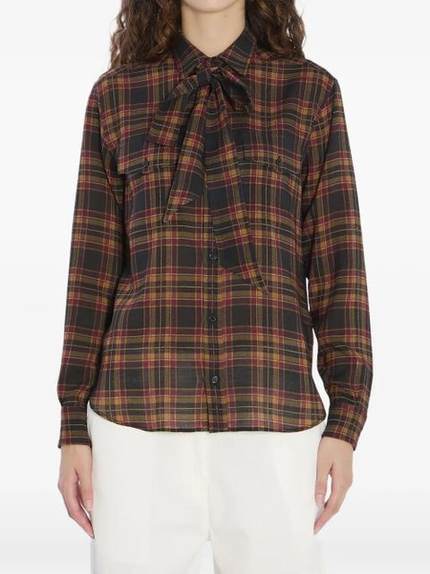 Saint Laurent check-pattern shirt - Brown