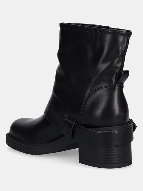 Guess botki BENJI damskie kolor czarny na słupku FLFIJI ELE10