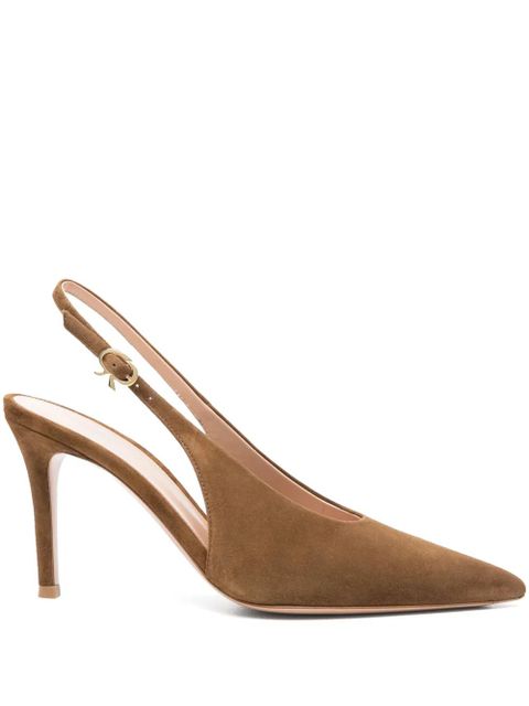 Gianvito Rossi 85mm Robbie slingback pumps - Brown - zdjęcie produktu nr 1