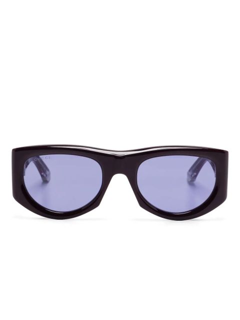 Gucci Eyewear rectangle-frame sunglasses - Purple - zdjęcie produktu nr 1