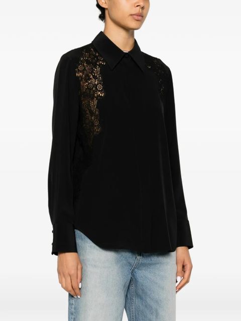 Chloé lace-panelled shirt - Black