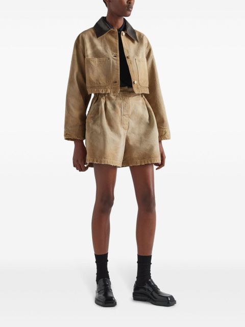 Prada pleat-detailing shorts - Neutrals - zdjęcie produktu nr 2