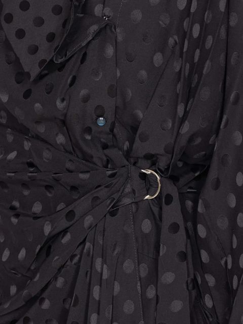 ISABEL MARANT polka-dot tie-belt dress - Black - zdjęcie produktu nr 2