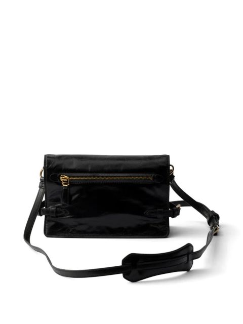 Prada mini leather shoulder bag - Black