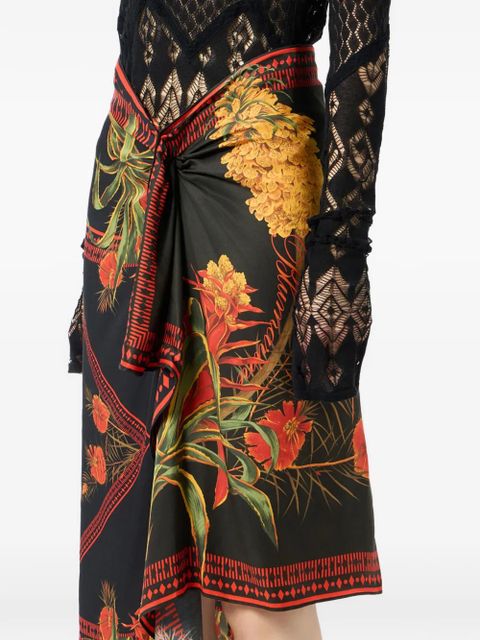 Blumarine foulard-print skirt - Black
