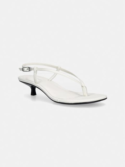 Calvin Klein sandały skórzane KITT HEEL SNDL STRAPPY SLING LTH - zdjęcie produktu nr 1