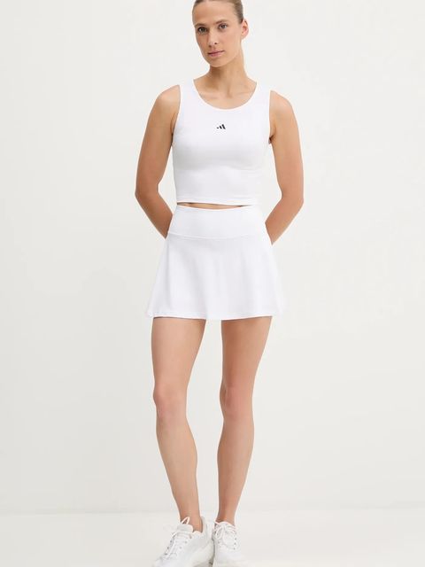adidas Performance spódnica sportowa TENNIS CLUB kolor biały mini rozkloszowana JN1969
